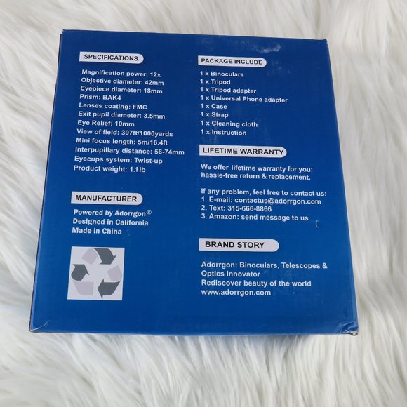 Binoculars with Upgraded Phone Adapter - 12 x 42 - Picture 8 of 8